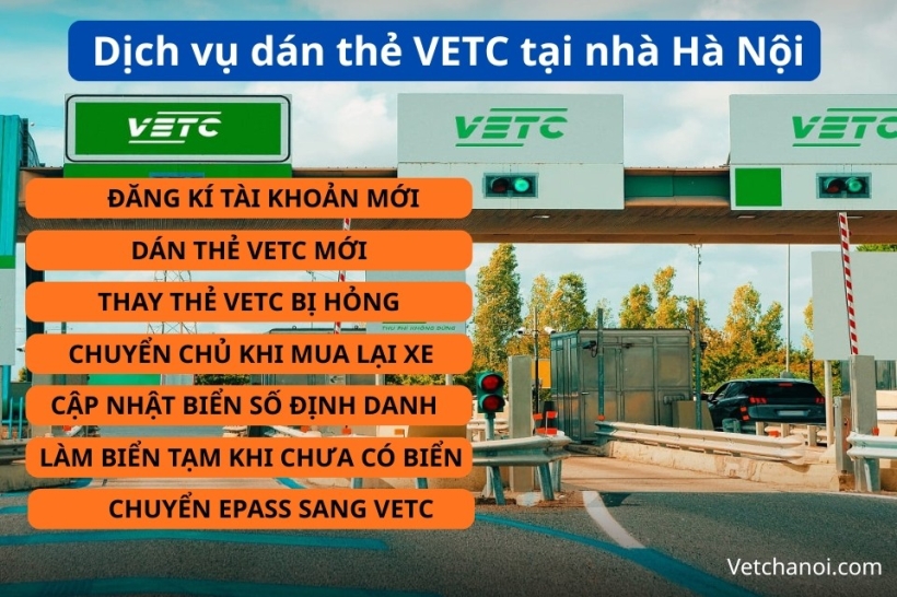 Dán lại thẻ VETC hỏng tại nhà ở Hà Nội