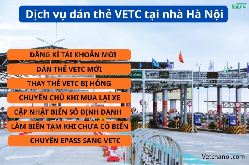 Dịch vụ dán tem VETC tại nhà Hà Nội