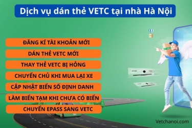 Dịch vụ dán thẻ VETC tại nhà khu vực Hà Nội